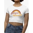 thumbnail image 3 of Quote Believe In Yourself Crop Tee Women's -SelectDesign Designs, 3 of 4