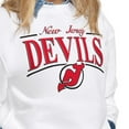thumbnail image 3 of Women's Starter White New Jersey Devils Arch Stripe Fleece Sweatshirt, 3 of 3