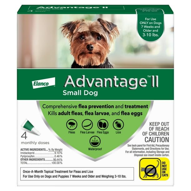 Advantage II Flea Prevention for Small Dogs 310 lbs, 4