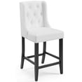 thumbnail image 2 of Modway Baronet Counter Bar Stool Faux Leather Set of 2 in White, 2 of 7