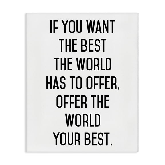 Stupell Industries Coastal Offer The World Your Best Canvas Art, 16 x 20, by Lettered and Lined