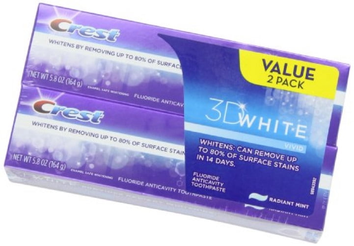 Crest 3d White Vivid 5.8 Oz - 2pk