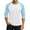 32#Light Blue, variant on 3/4 Sleeve Shirt for Men Casual Crewneck Baseball T-Shirts Fall Sport Athletic Basic Tee Color Block Tops White S