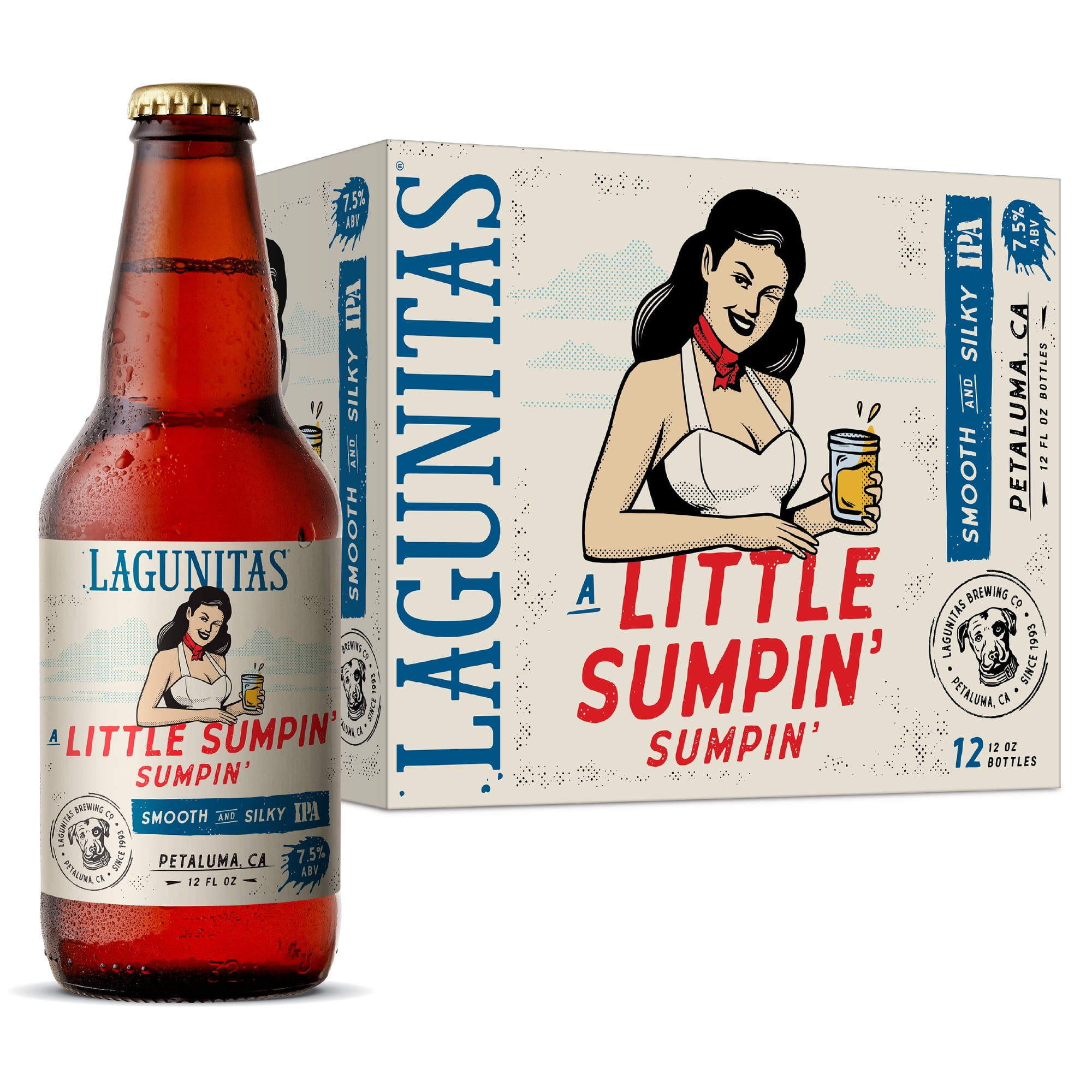 Lagunitas Little Sumpin' Wheat Ale Beer, 12 pack, 12 fl oz. Bottles, 7.5% Alcohol by Volume