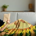 thumbnail image 3 of Mexican Soft Flannel Fleece Throw Blanket, Sombreno Hat and Maracas in the Centre of Sun Hippie Style Boho Home, Cozy Plush for Indoor and Outdoor Use, 60" x 80", Multicolor, by Ambesonne, 3 of 5
