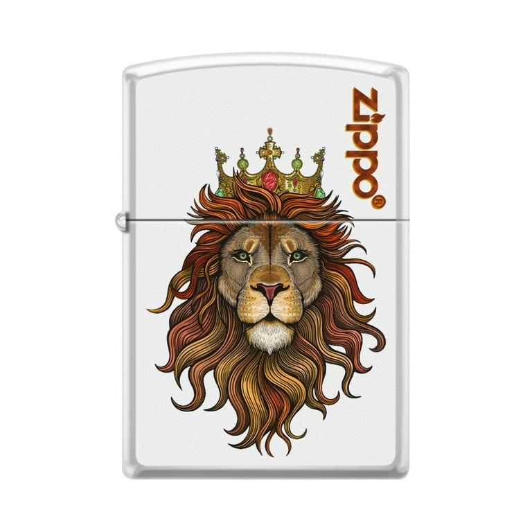 Zippo Custom Design Crown and Lion King of the Jungle Windproof Collectible Lighter - in USA Limited Edition & Rare - Walmart.com