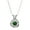 Green/Silver, variant on Forever Facets Jewelry Platinum Over Sterling Silver Created Emerald and 1/5th Carat Total Weight Lab Grown Diamond Curved Bar Necklace, 18 Inch Cable Chain + 2 Inch Extender (H-I Color, I1 Clarity)