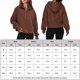 thumbnail image 2 of Sudadera Sudadera recortada para mujer Sudadera con capucha corta de manga larga informal Primavera Otoño Ropa deportiva Cgtredaw Café M para Mujer, 2 of 5