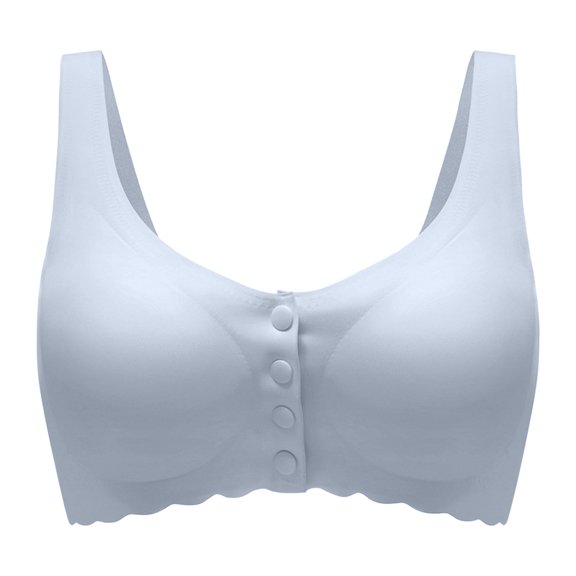 Gyexs Comfort Adjustable Wireless Seamless Bra For Women Supportive Everyday T-Shirt Underwear Bras for Women, Grey, Size L