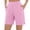 Pink, variant on Womens Yoga Shorts Loose Comfy Stretchy Lounge Bermuda Shorts Lightweight Side Slit Athletic Work Business Short Pants with Pockets