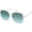 Silver/Bluish-green Grading, variant on Trendy  Square Metal Frame Sunglasses for Women Men Retro Big Flat Lens UV Protection Sunglasses SJ1146