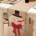 thumbnail image 4 of Camino de mesa de fiesta de Navidad Mantel de comedor Papá Noel Ambiente de vacaciones Adorno de escritorio Decoración de hotel Artesanía Muñeco de nieve Inevent HA009110-02, 4 of 7