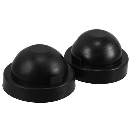 Hemoton 2 Pcs Car Headlight Dust Cover 10.50X10.50X6.00CM Black