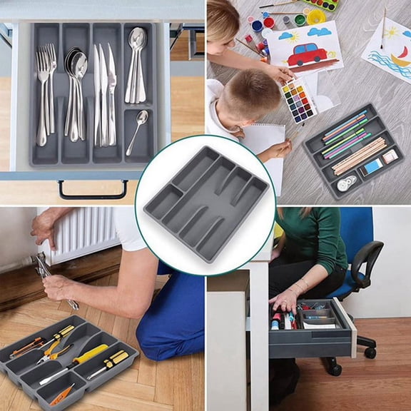 Food Storage 2 Product Title ShengDrawer Kitchen Drawer Organizer Silverware Holder Utensil Organizer Cutlery Tray Flatware for Efficient Kitchen Organization