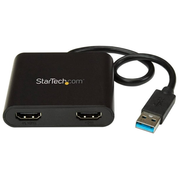 Adaptador de Video Externo USB 3.0 a 2 Puertos HDMI 4K Startech USB32HD2