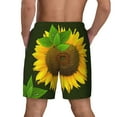 thumbnail image 4 of Gaeub Sunflower3 Mens Swim Trunks Stretch Beach Shorts Quick Dry for Men Swim Shorts Swimwear with Pockets- XX-Large, 4 of 9