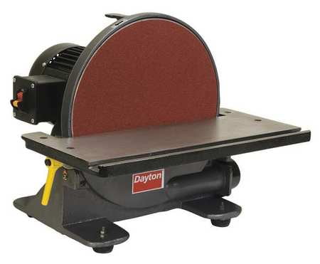 Dayton 2RYN9 12 In Disc Sander, 3 4HP by DAYTON