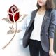 thumbnail image 4 of Crystal Rhinestone Rose Flower Wedding Pin Brooch Scarf Clip Bouquet Decoration(2 Pcs, Red), 4 of 5