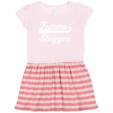 

Inktastic Baseball Future Slugger Gift Toddler Girl Dress