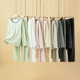 thumbnail image 2 of Thermal Underwear for Women Seamless Base Layer Warm Winter Long Johns Comfy Fleece Lined Pajamas Sets, 2 of 3