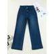 thumbnail image 3 of Jeans Astylish para mujer, pierna ancha, cintura alta, talla 4, azul, 3 of 4