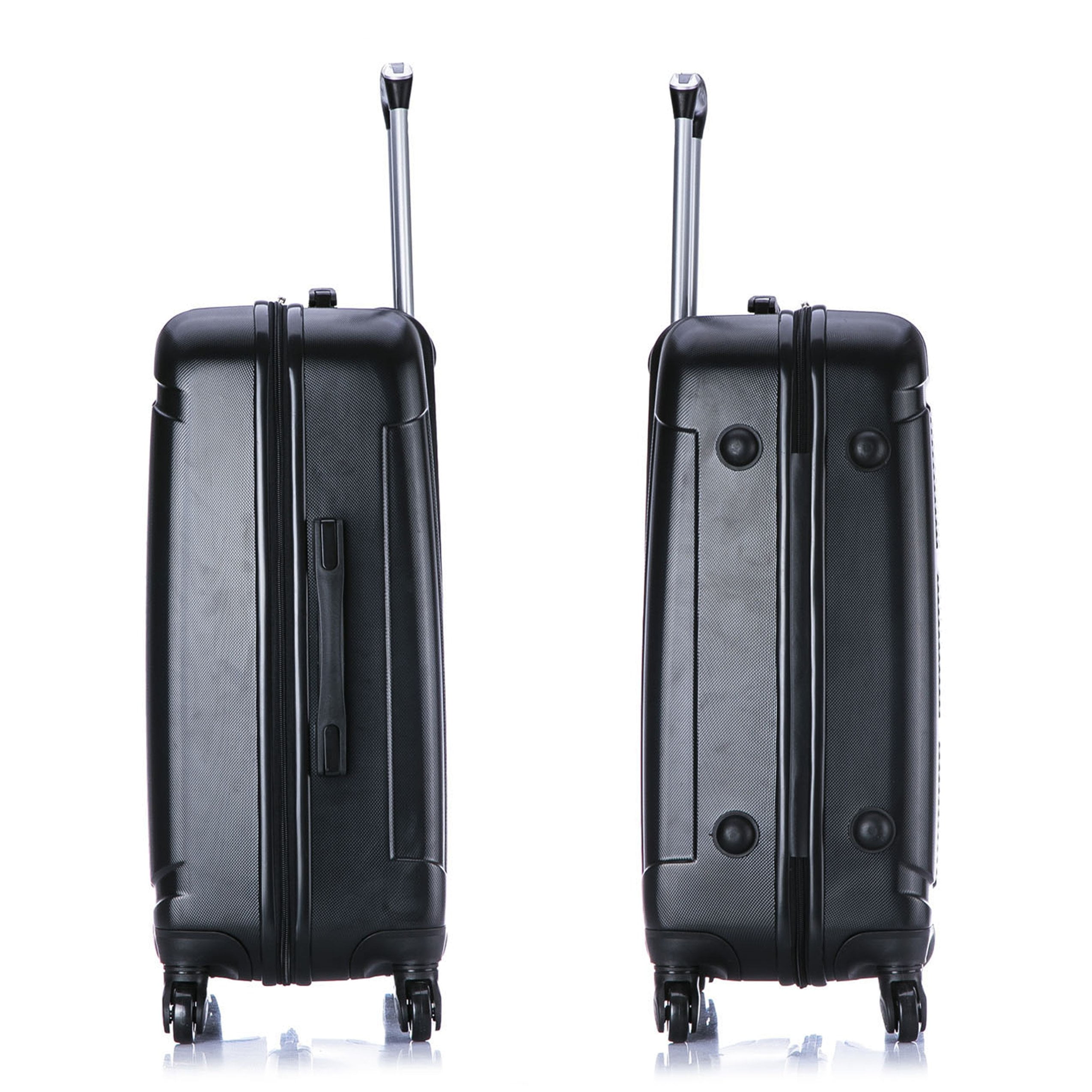 InUSA Pilot 28" Hardside Lightweight Luggage with Spinner Wheels, Handle, and Trolley, Black