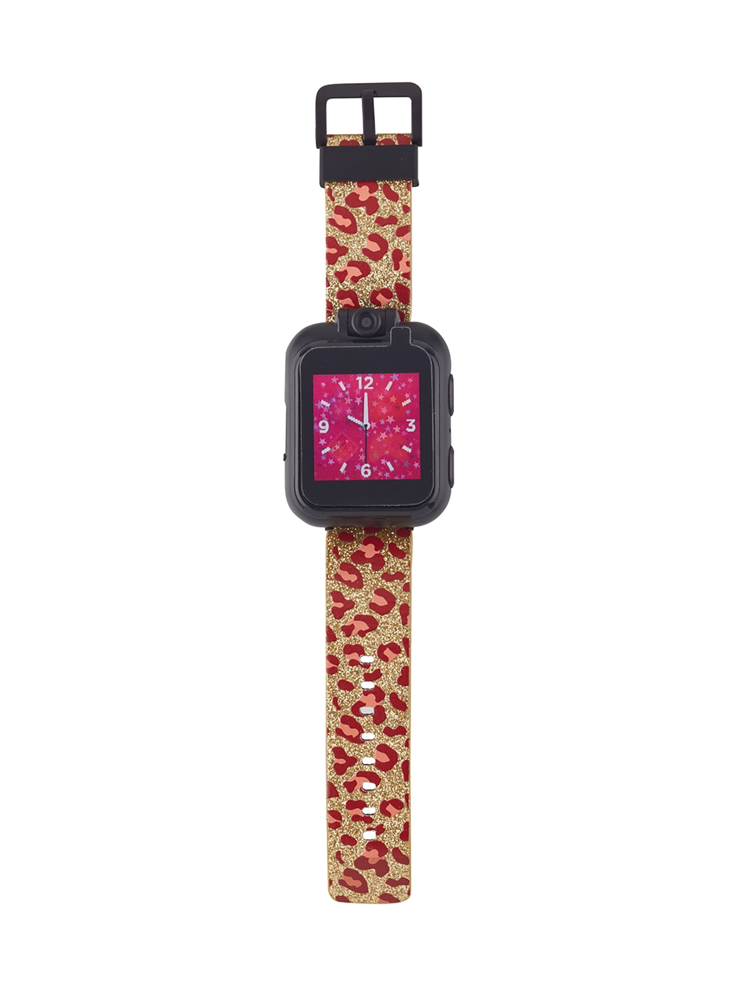PlayZoom 2 Kids Girls Leopard Print Smartwatch & Earbuds Set