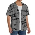 thumbnail image 2 of PAYOHTO Rock Star Mens Hawaiian Casual Short-sleeved Shirt Tropical Summer Beach Button Down Shirts, 2 of 7