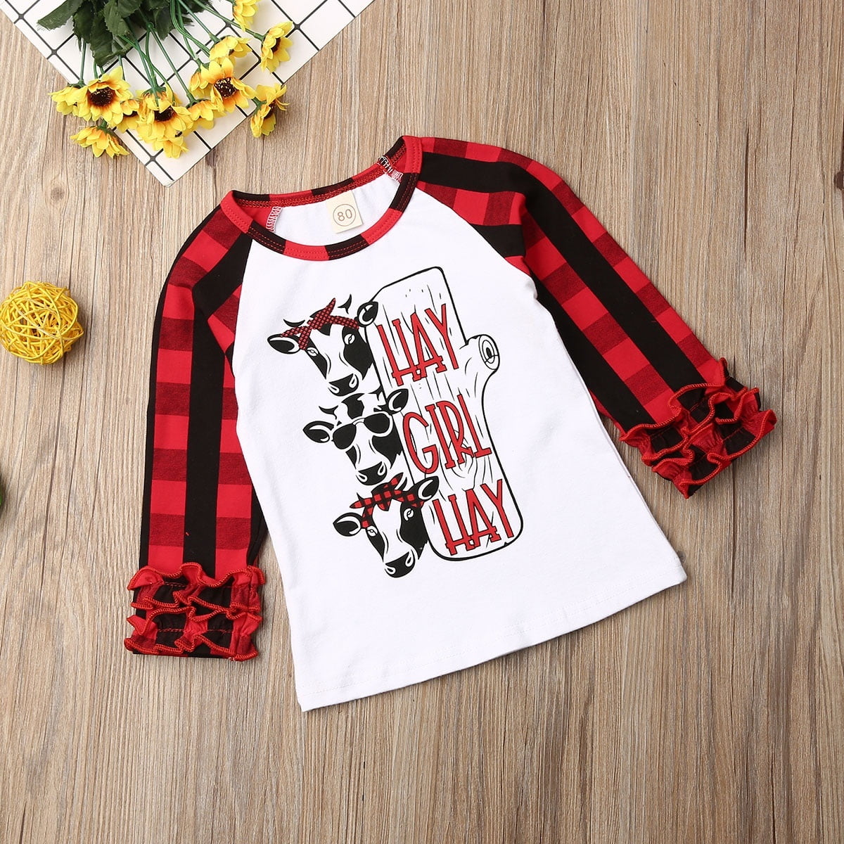 girls christmas tops