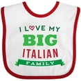 thumbnail image 3 of Inktastic Big Italian Family Boys or Girls Baby Bib, 3 of 4