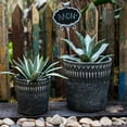 thumbnail image 3 of Black Pottery Cement Planter, 3 of 7