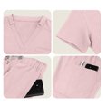 thumbnail image 6 of Nurse Scrubs for Women Set V Neck Short Sleeve Scrubs Top & Cargo Taper Pants Solid Comfort Easy Care 2 Pieces Outfit, S, 6 of 7
