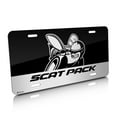 thumbnail image 2 of Dodge Scat-Pack Graphic Brushed Special Aluminum Metal License Plate for Charger Challenger, 2 of 5