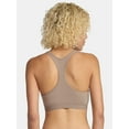 thumbnail image 2 of No Boundaries Cotton Stretch Ribbed Racerback Bralette, Women's XS-3XL, 2 of 3