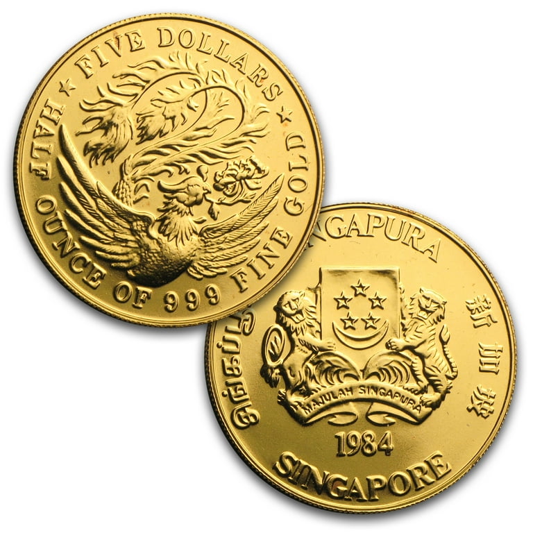 1984 Singapore 4-Coin Gold Dragon Set BU - Walmart.com