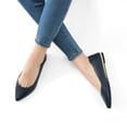 thumbnail image 4 of DREAM PAIRS Flats Shoes Women Comfortable Women’s Pointed Toe Dress Ballet Cute Work Flats Shoes NAVY/PU SDFA221W size 8.5, 4 of 5