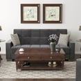 thumbnail image 3 of Ottomanson Origins Sofa Bed with Storage 74", Black Microfiber, 3 of 7