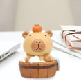 thumbnail image 3 of Mini figura de capibara decoración de mesa colección de estatuas de resina figura de capibara Estilo C, 3 of 7