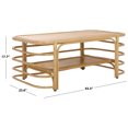 thumbnail image 3 of Safavieh Maestro Coastal Hibiscus Coffee Table, Natural, 3 of 12