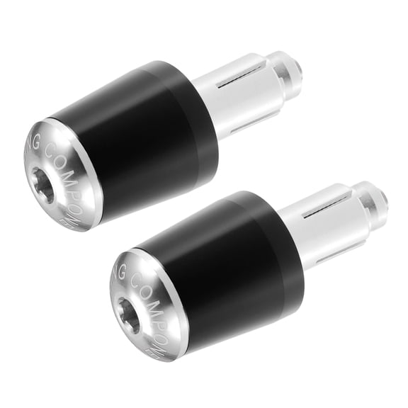 Unique Bargains 2 Pcs Motorcycle Handlebar End Plug for Honda CBR250R CBR300R CBR400R 7/8" 22mm Black Silver Tone
