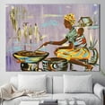 thumbnail image 2 of Authentic Nigerian Art Canvas, African Canvas, African Woman Artwork, African Mother Cooking, Black Woman Poster, Ethnic Printed, Canvas Wall Decor - 3P-Gallery Wrapped, 2 of 9