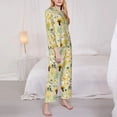 thumbnail image 3 of Honeii Animal Tree print Women's Pajama Sets Long Sleeve Button Down Sleepwear Nightwear Soft Pjs Lounge Sets-Large, 3 of 7
