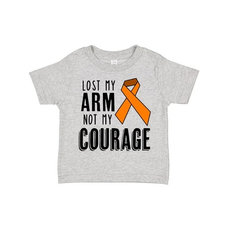 

Inktastic Lost my Arm Not my Courage Limb Loss Awareness Orange Ribbon Boys or Girls Toddler T-Shirt