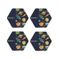 thumbnail image 2 of Balery 4 Pcs Spaceleather Coasters Set, Drink Table Cup Coasters For Living Room Kitchen Coffee Decor, 2 of 9