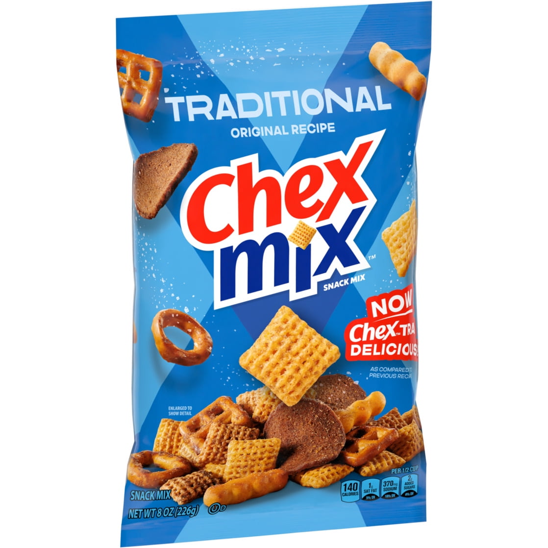 Chex Mix Traditional Snack Mix, 8 oz - Ideal for Breakrooms