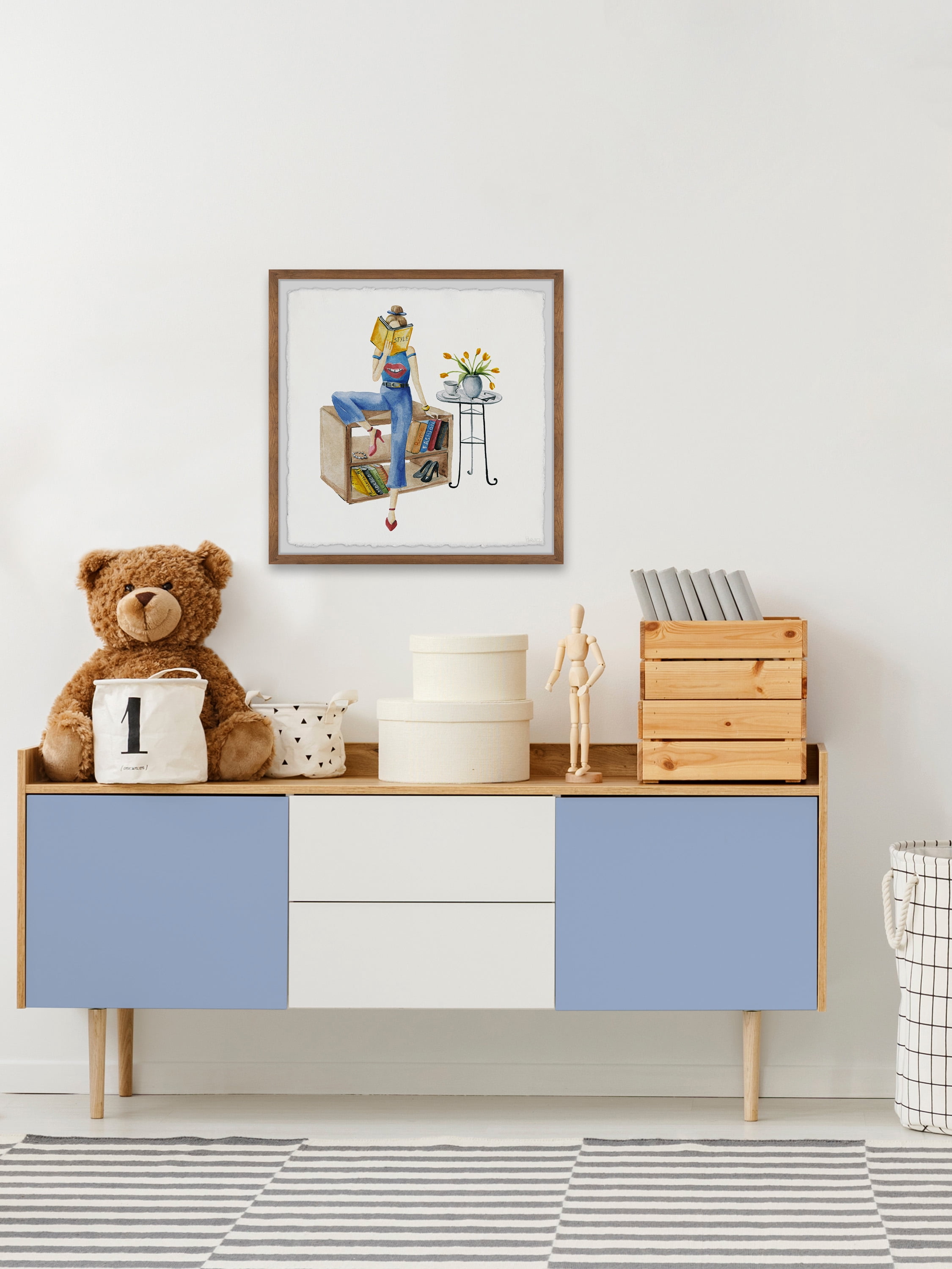 Parvez Taj Reading Lippies Framed Wall Art