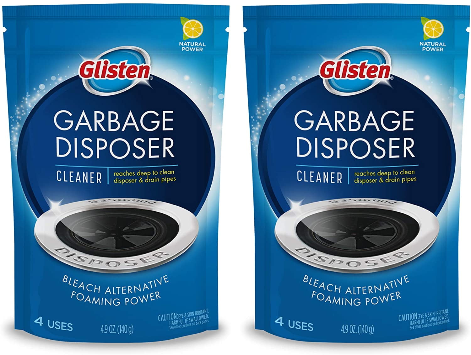 Glisten DP06NPB Garbage Disposer Foaming Cleaner, Lemon Scent, 2Pack