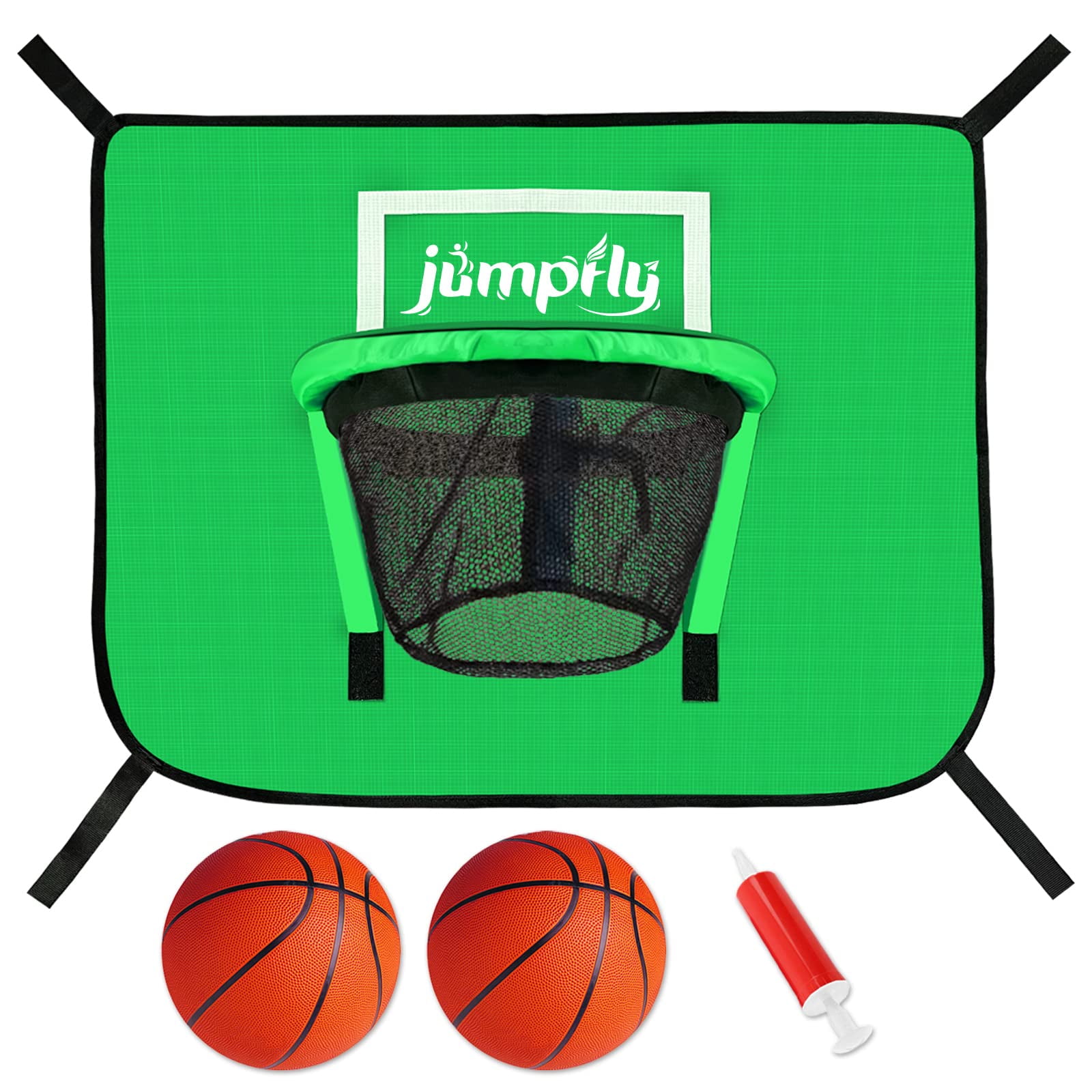 Trampoline Basketball Hoop with Mini Basketballs-, Soft Materials