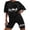 Black, variant on ibiyuan Outfits For Women 2 Piece Sets Stylish Women's Casual Two Piece Set Round Neck Short Sleeve Top and Shorts Outfit