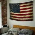 thumbnail image 6 of Vintage American Flag Tapestry 60" x 40", Retro Stars and Stripes USA Flag Poster for Dorm Living Room Bedroom Wall Hanging Mancave Wall Tapestry College Dorm Decor, 6 of 6